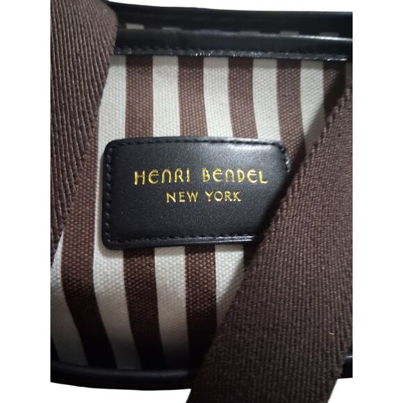 Henri Bendel NY Striped Canvas Pet Dog Cat Carrier Preppy Tote Shoulder Bag 14" - Picture 5 of 16